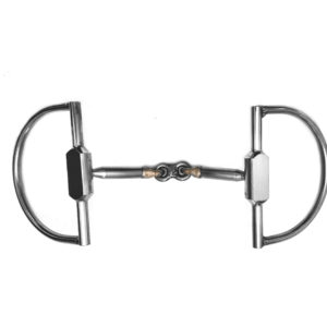 D ring smooth snaffle with dogbone