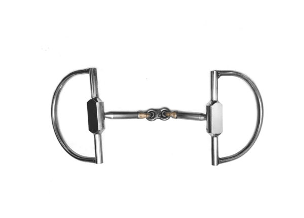 D ring smooth snaffle with dogbone
