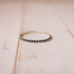 Sterling Silver with 36 Turquoise Stones Bangle