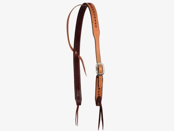 1-1/4'' Rough Out Buckstitched Cowboy Knot Ear Headstall
