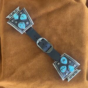 Vintage Sterling Silver with Turquoise Stones Apple Watch Band