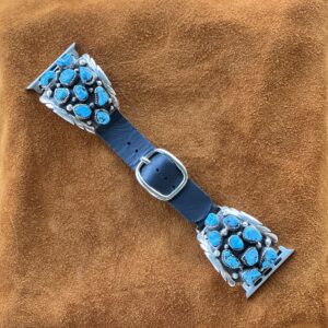 Vintage Sterling Silver with Turquoise Stones Watch Band