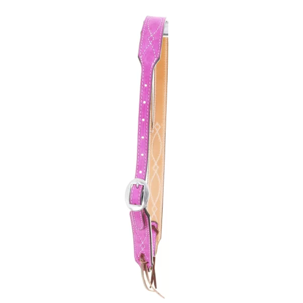 Hot Pink Suede Split Ear Headstall - Image 2