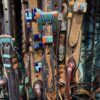 Dark Brown Harness Leather Slip Ear Headstall with Vintage Sterling Silver Buckle Set - Image 5