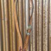Toast Suede Leather Split Ear Headstall with Vintage Sterling Silver Buckle Set