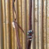 Dark Brown Harness Leather Slip Ear Headstall with Vintage Sterling Silver Buckle Set