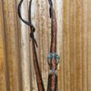 Floral Hand Carved Split Ear Headstall with Vintage Sterling Silver Buckle Set