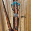Floral Hand Carved Split Ear Headstall with Vintage Sterling Silver Buckle Set - Image 2