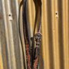 Floral Hand Carved Split Ear Headstall with Vintage Sterling Silver Buckle Set
