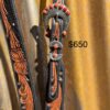 Floral Hand Carved Split Ear Headstall with Vintage Sterling Silver Buckle Set - Image 2