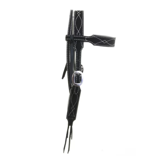 Black Suede Browband Headstall