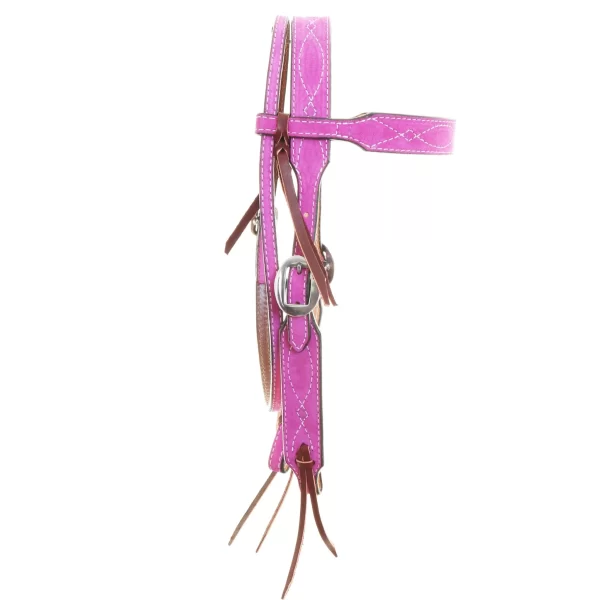 Pink Suede Browband Headstall - Image 3