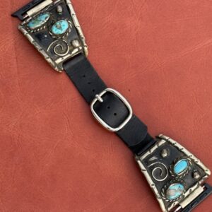Vintage Sterling Silver with Turquoise Stones Watch Band
