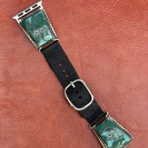 Vintage Sterling Silver Inlaid with Turquoise Stones Watch Band